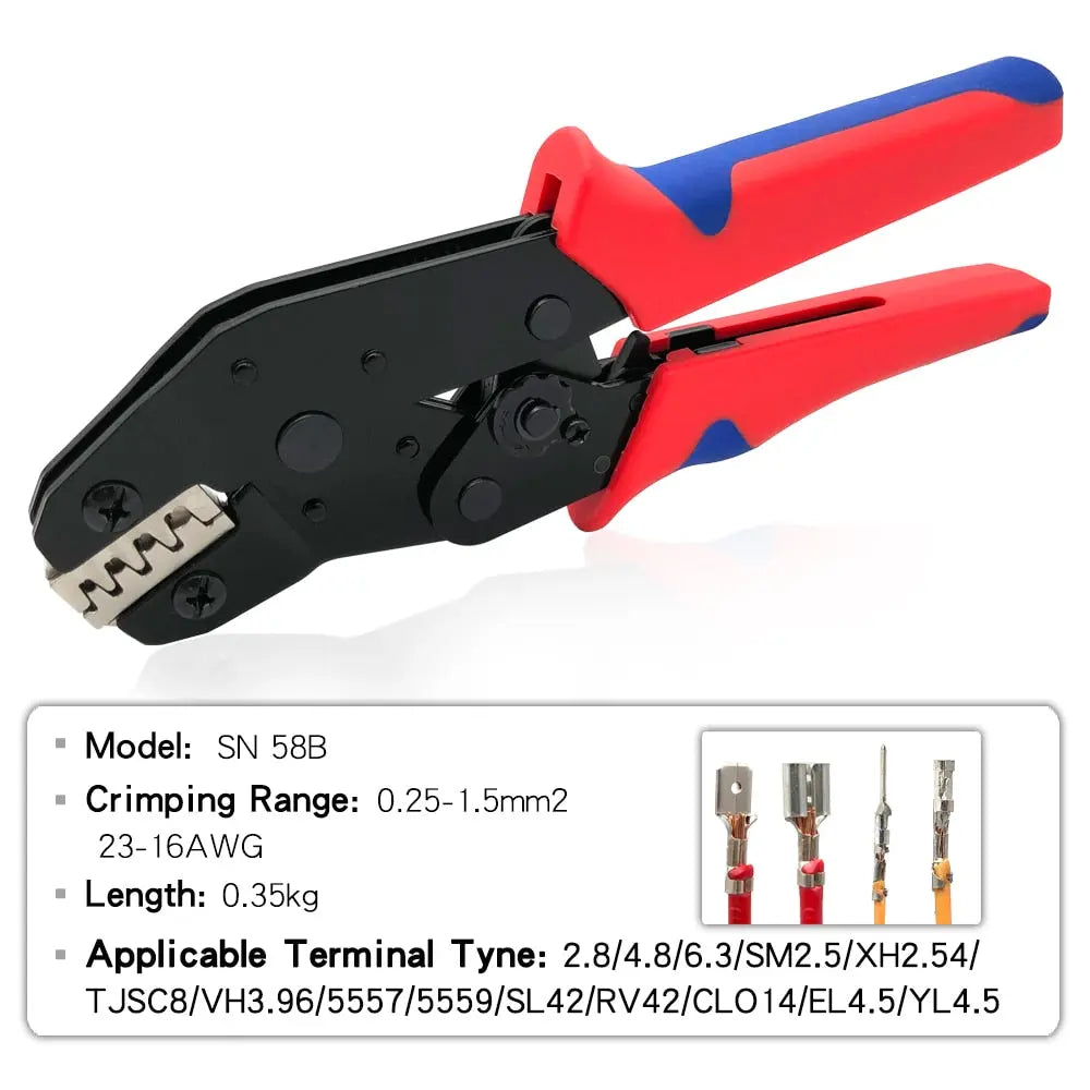 Crimping pliers SN Series jaws SN-58B / 06WF / 02C / 2546B / 03H / -6 / (Jaw Width 4mm/Pliers 190mm)  Hardware > Power & Electrical Supplies > Wire Terminals & Connectors 29.99 EZYSELLA SHOP