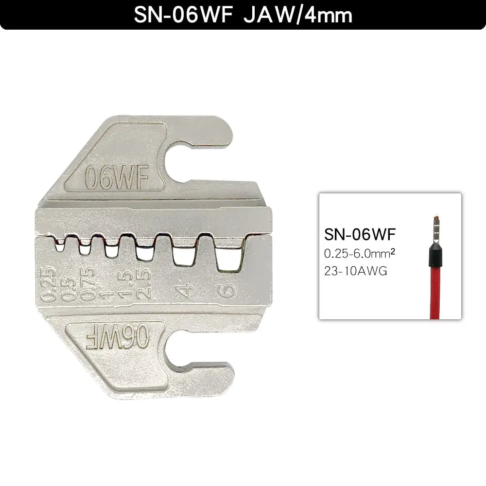 Crimping pliers SN Series jaws SN-58B / 06WF / 02C / 2546B / 03H / -6 / (Jaw Width 4mm/Pliers 190mm) SN06WF Hardware > Power & Electrical Supplies > Wire Terminals & Connectors 29.99 EZYSELLA SHOP