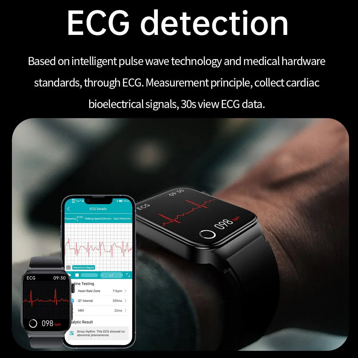 ECG+PPG Smart Watch Men Laser Treatment Of Hypertension  Apparel & Accessories > Jewelry > Watches 237.00 EZYSELLA SHOP