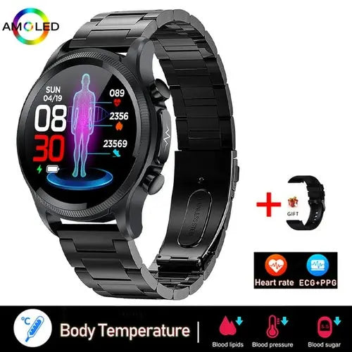 Ecg+ppg Smart Watch Men Laser Treatment Of Hypertension Yellow Apparel & Accessories > Jewelry > Watches 286.11 EZYSELLA SHOP