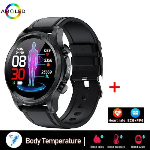 Ecg+ppg Smart Watch Men Laser Treatment Of Hypertension Red Apparel & Accessories > Jewelry > Watches 271.83 EZYSELLA SHOP