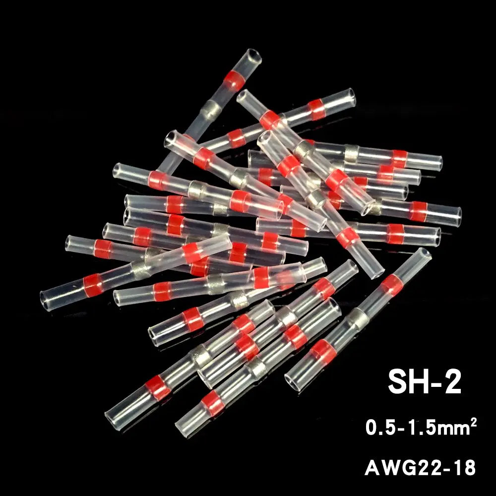Heat Shrink Wire Connectors Solder Seal Terminal Connectors 10/30/50PCS Electrical Waterproof Insulated Butt Splices RedSH-250PCSChina Hardware > Power & Electrical Supplies > Wire Terminals & Connectors 21.99 EZYSELLA SHOP