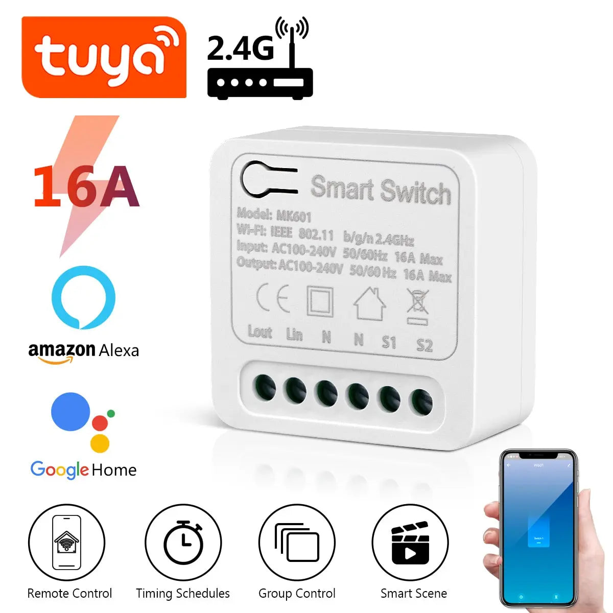 Mini Homekit Cozylife/Tuya Smart Life App Smart Breaker Relay LED  HomeKit 58.99 EZYSELLA SHOP