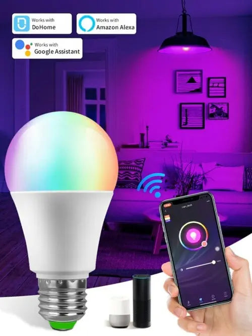 Smart Wifi Bulb Homekit Alexa E27 Led Bulb 220V 110V For Apple Android beigeBundle2 HomeKit 40.99 EZYSELLA SHOP