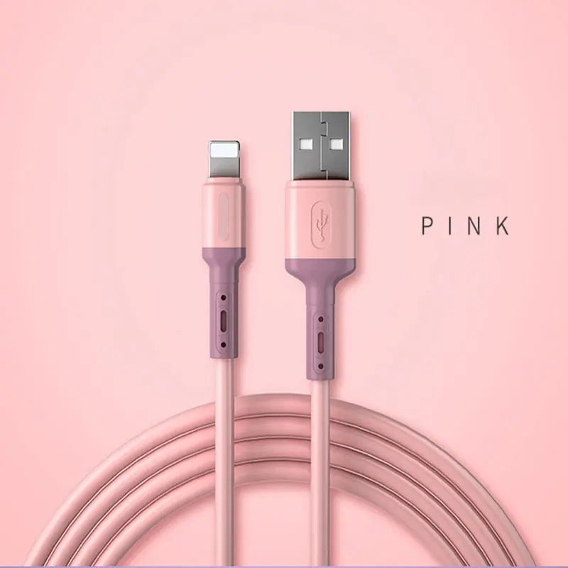 USB Cable For iPhone 12 11 Pro Max X XR XS 8 7 6 6s 5 5s Fast Data Charging Charger USB Wire Cord Liquid Silicone Cable 1/1.5/2M   22.90 EZYSELLA SHOP
