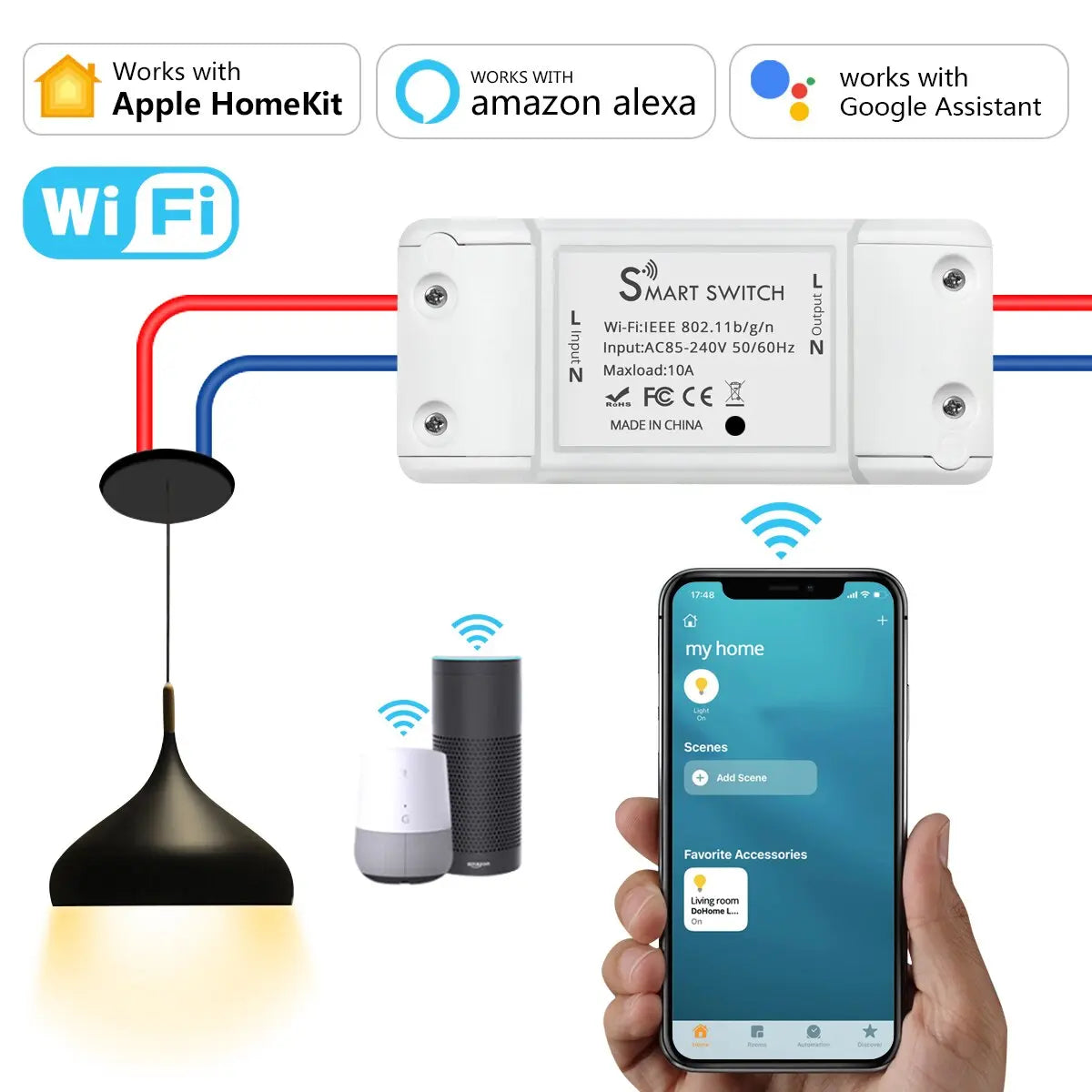[mfi Certified] Homekit And Tuya Smart Life Breaker Diy Wifi Timing  HomeKit 45.99 EZYSELLA SHOP